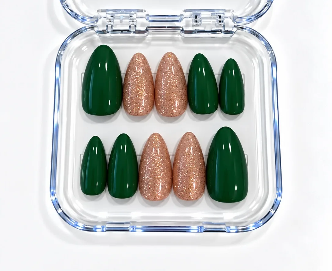 Sage & Sparkle custom press-on nail inspiration