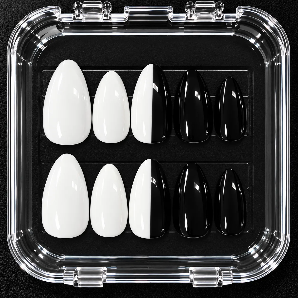 Half & Half custom press-on nail inspiration