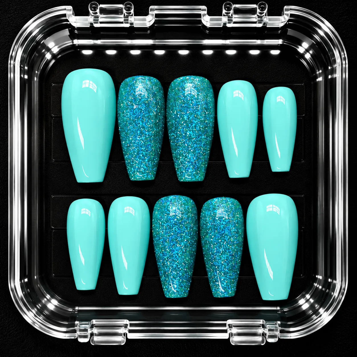 Blue Wave custom press-on nail inspiration