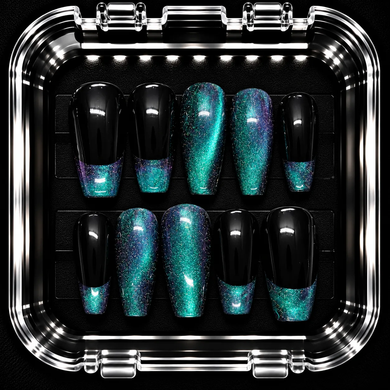 Cosmic Tide custom press-on nail inspiration