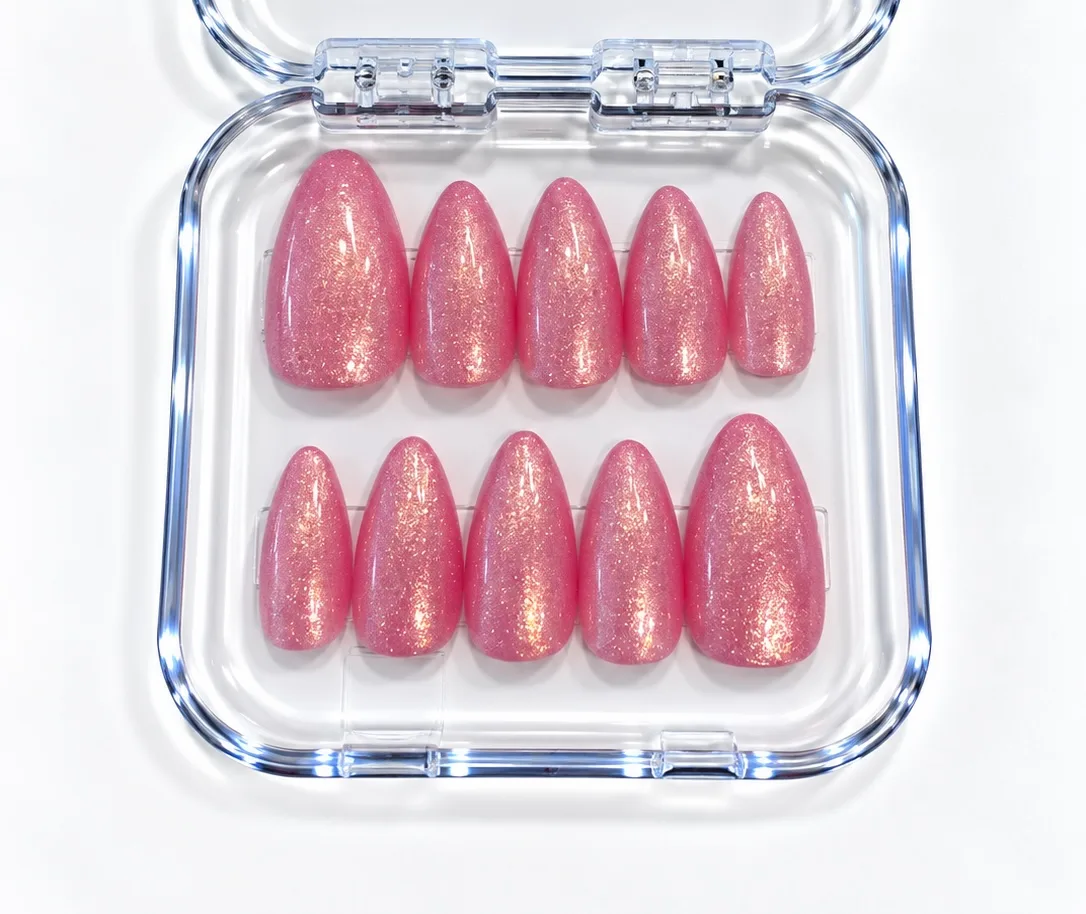 Pink Champagne custom press-on nail inspiration