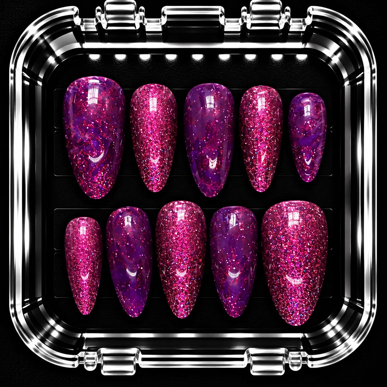 Moon Landing custom press-on nail inspiration