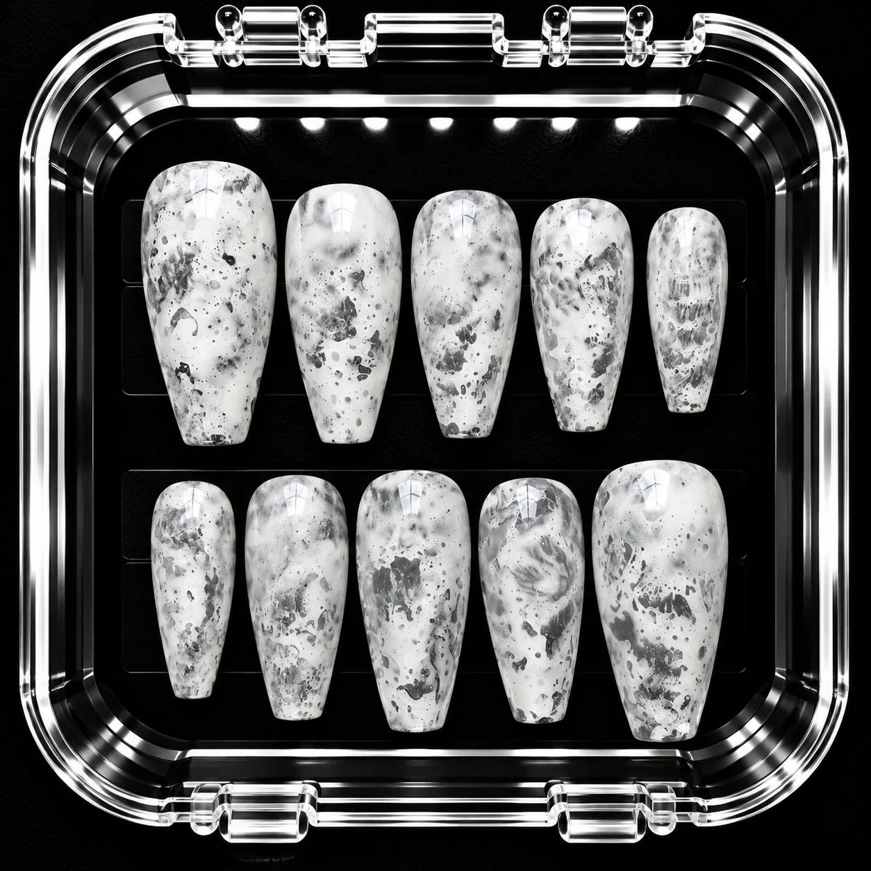 Moonstone custom press-on nail inspiration