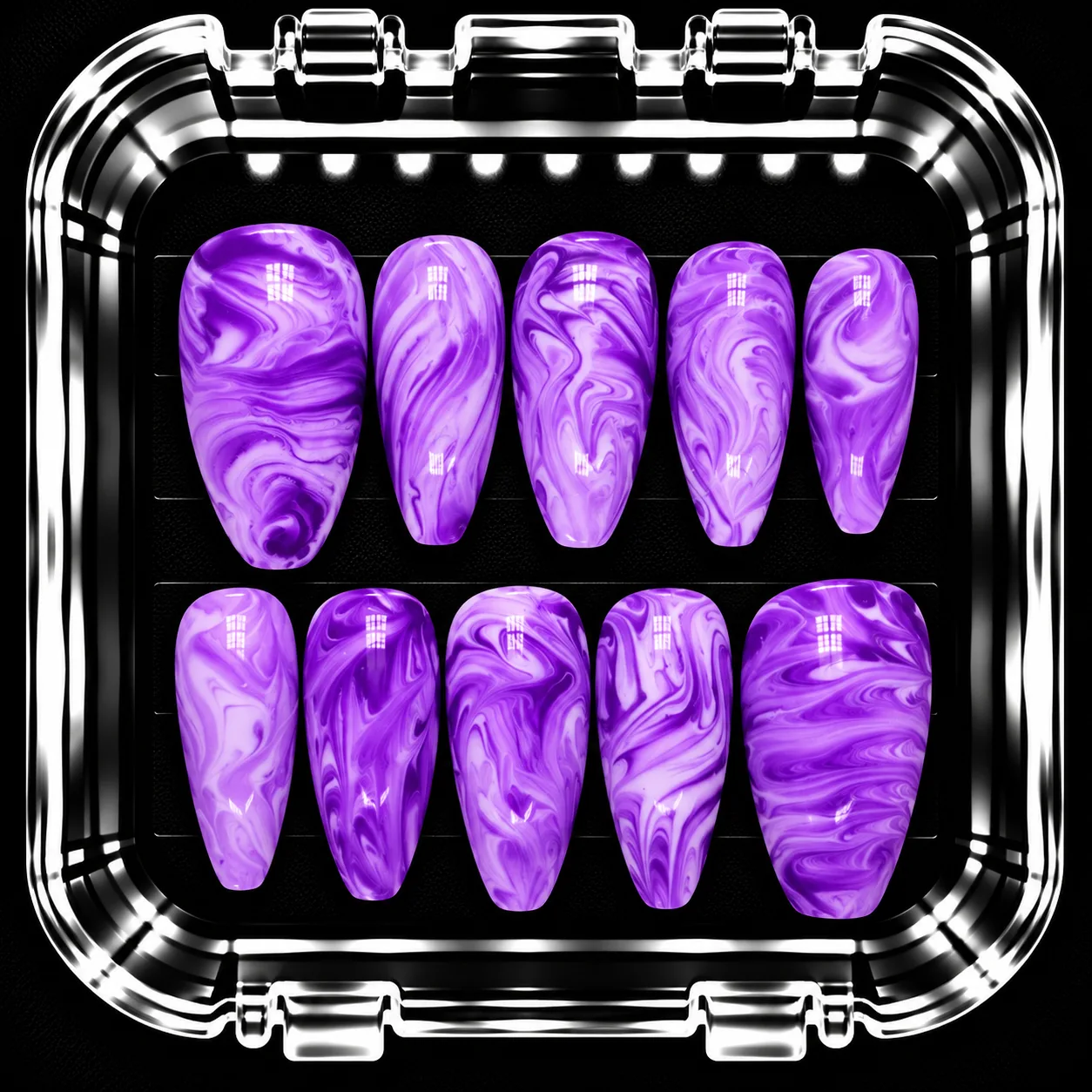 Purple Rain custom press-on nail inspiration
