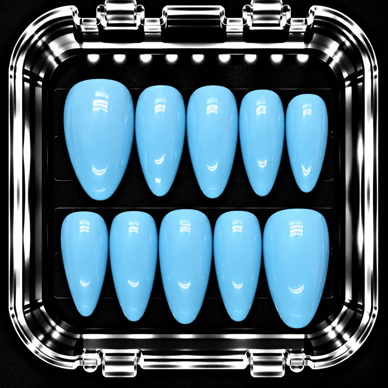 Baby Blue custom press-on nail inspiration