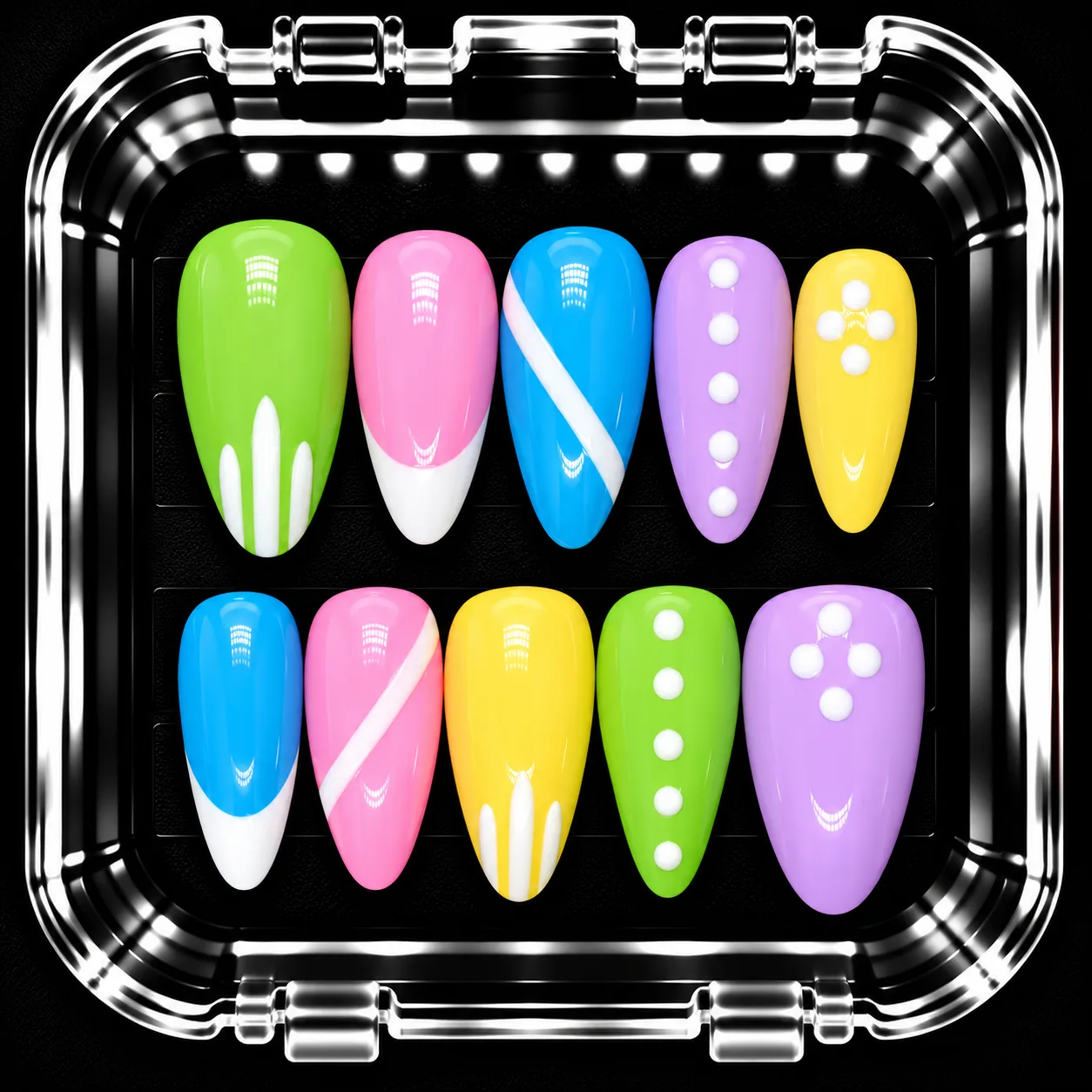 Pastel Party custom press-on nail inspiration