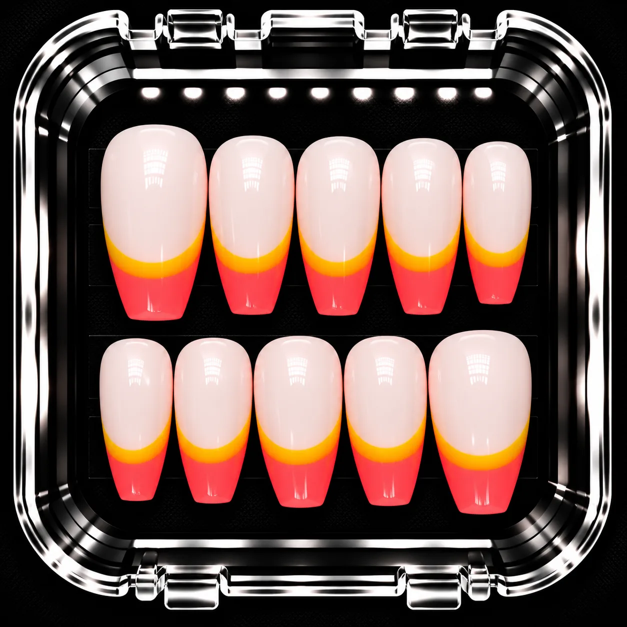 Lemonade Pop custom press-on nail inspiration