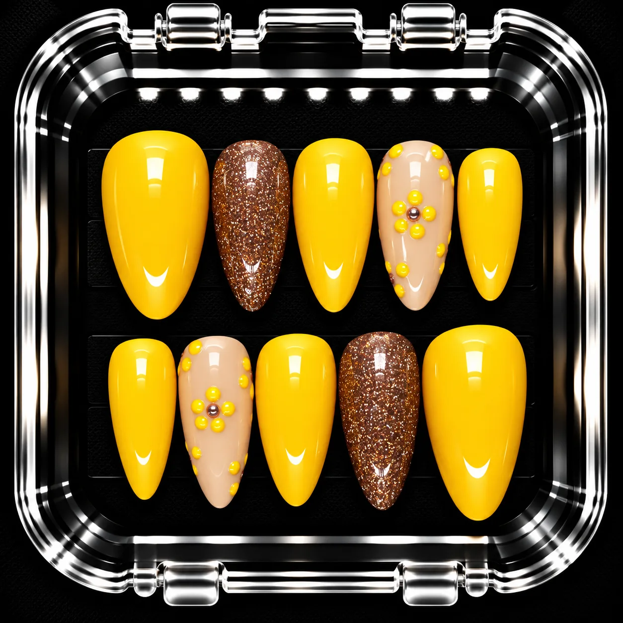 Sun Kissed custom press-on nail inspiration